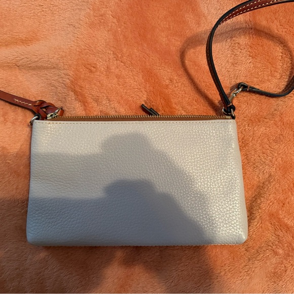 Dooney & Bourke White and Brown Wristlet - Picture 3 of 4